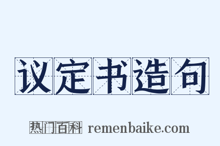 议定书造句是什么意思的图片